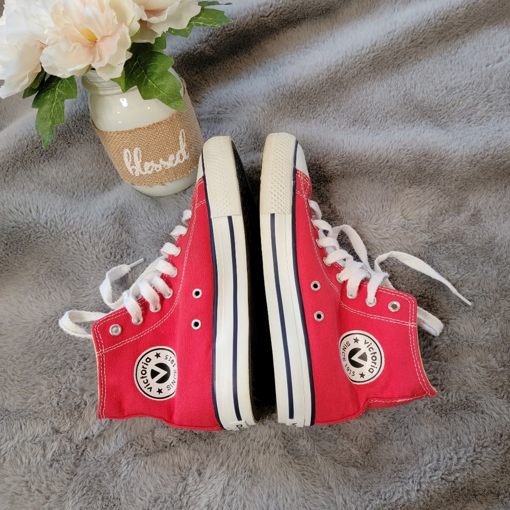 Vintage Victoria Skate Sneakers Size 36 Red/Navy Women's 6- 6.5 - Picture 7 of 16